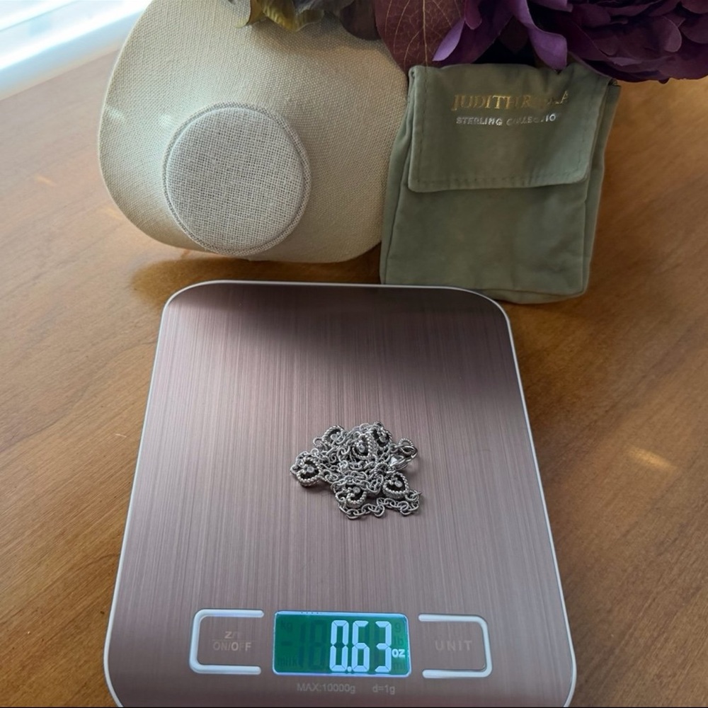 Judith Ripka Silver Chain Necklace with Heart Accents - Picture 6 of 8